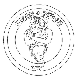 IT TAKES A GENI-US! logo