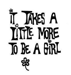 IT TAKES A LITTLE MORE TO BE A GIRL logo