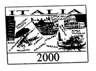 ITALIA TRIESTE COTTA DEL VATICANO PISA R. CALABRIA MILANO NAPOLI PALERMO FIRENZE VERONA GENOVA ROMA VENEZIA 2000 logo