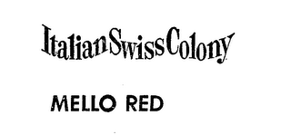 ITALIAN SWISS COLONY MELLO RED logo