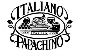 ITALIANO PAPACHINO FINE ITALIAN FOOD logo
