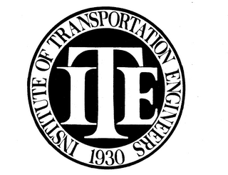 ITE INSTITUTE TRANSPORTATION ENGINEERS 1930 logo