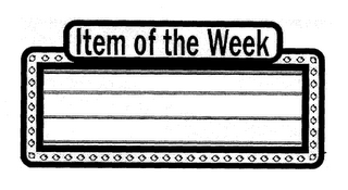 ITEM OF THE WEEK logo
