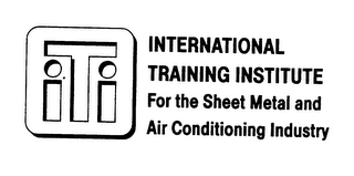 ITI INTERNATIONAL TRAINING INSTITUTE FOR THE SHEET METAL AND AIR CONDITIONING INDUSTRY logo
