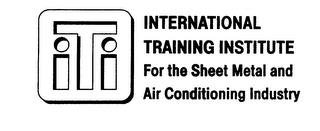 ITI INTERNATIONAL TRAINING INSTITUTE FOR THE SHEET METAL AND AIR CONDITIONING INDUSTRY logo
