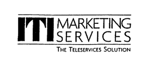 ITI MARKETING SERVICES THE TELESERVICES SOLUTION logo
