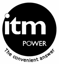 ITM POWER THE CONVENIENT ANSWER logo