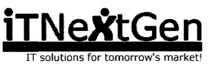 ITNEXTGEN IT SOLUTIONS FOR TOMORROW'S MARKET! logo
