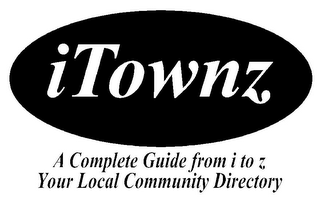 ITOWNZ A COMPLETE GUIDE FROM I TO Z YOUR LOCAL COMMUNITY DIRECTORY logo