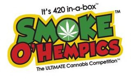 IT'S 420-IN-A-BOX SMOKE O'HEMPICS THE ULTIMATE CANNABIS COMPETITION logo