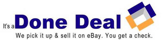 IT'S A DONE DEAL WE PICK IT UP & SELL IT ON EBAY.  YOU GET A CHECK. logo
