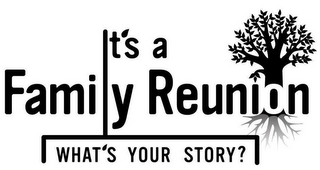 IT'S A FAMILY REUNION WHAT'S YOUR STORY? logo