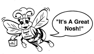"IT'S A GREAT NOSH!" B'S NOSHERY THE NOSHERY logo