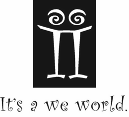 IT'S A WE WORLD. logo