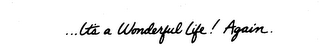 ...IT'S A WONDERFUL LIFE! AGAIN. logo