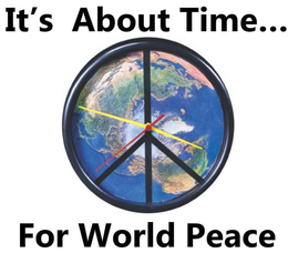 IT'S ABOUT TIME FOR WORLD PEACE logo
