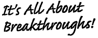 IT'S ALL ABOUT BREAKTHROUGHS! logo
