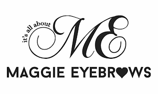 IT'S ALL ABOUT ME MAGGIE EYEBROWS logo