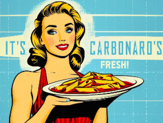 ITS CARBONARO'S FRESH! logo