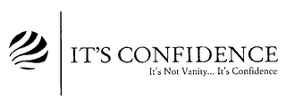 IT'S CONFIDENCE IT'S NOT VANITY... IT'S CONFIDENCE logo