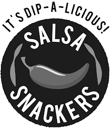 IT'S DIP-A-LICIOUS! SALSA SNACKERS logo