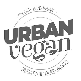 · IT'S EASY BEING VEGAN · URBAN VEGAN BISCUITS + BURGERS + SHAKES logo