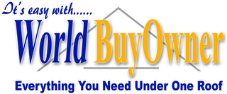 IT'S EASY WITH...... WORLD BUYOWNER EVERYTHING YOU NEED UNDER ONE ROOF logo
