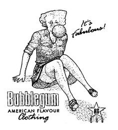 IT'S FABULOUS! BUBBLEGUM AMERICAN FLAVOUR CLOTHING BG USA logo