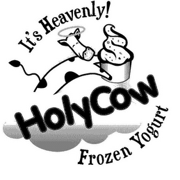 IT'S HEAVENLY! HOLYCOW FROZEN YOGURT logo
