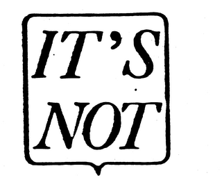 IT'S NOT logo