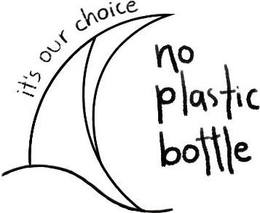 IT'S OUR CHOICE NO PLASTIC BOTTLE logo