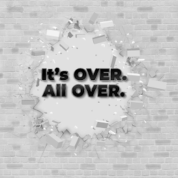 IT'S OVER. ALL OVER. logo