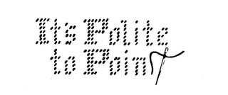 IT'S POLITE TO POINT logo