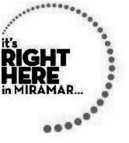 IT'S RIGHT HERE IN MIRAMAR... logo