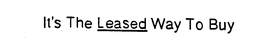 IT'S THE LEASED WAY TO BUY logo