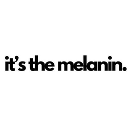 IT'S THE MELANIN. logo