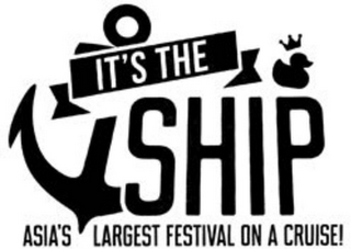 IT'S THE SHIP ASIA'S LARGEST FESTIVAL ON A CRUISE! logo