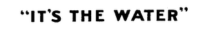 "IT'S THE WATER" logo