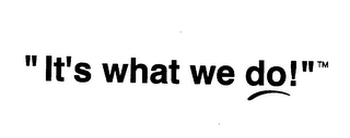 "IT'S WHAT WE DO!" logo