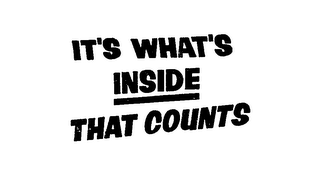 IT'S WHAT'S INSIDE THAT COUNTS logo