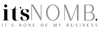 IT'SNOMB. IT'S NONE OF MY BUSINESS logo