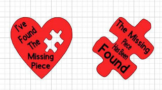 I'VE FOUND THE MISSING PIECE THE MISSING PIECE HAS BEEN FOUND logo