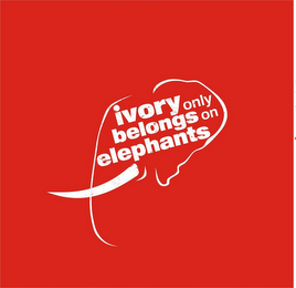 IVORY ONLY BELONGS ON ELEPHANTS logo