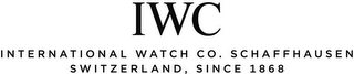 IWC INTERNATIONAL WATCH CO. SCHAFFHAUSEN SWITZERLAND, SINCE 1868 logo
