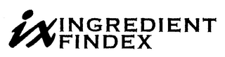 IX INGREDIENT FINDEX logo