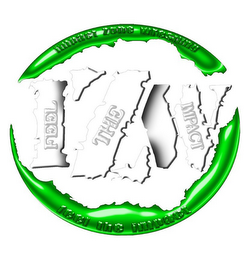 IZW IMPACT ZONE WRESTLING FEEL THE IMPACT logo