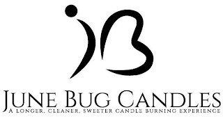 J B JUNE BUG CANDLES A LONGER, CLEANER, SWEETER CANDLE BURNING EXPERIENCE logo