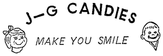 J-G CANDIES MAKE YOU SMILE logo
