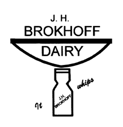 J. H. BROKHOFF DAIRY IT WHIPS J.H. BROKHOFF logo