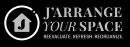 J J'ARRANGE YOUR SPACE REEVALUATE. REFRESH. REORGANIZE. logo